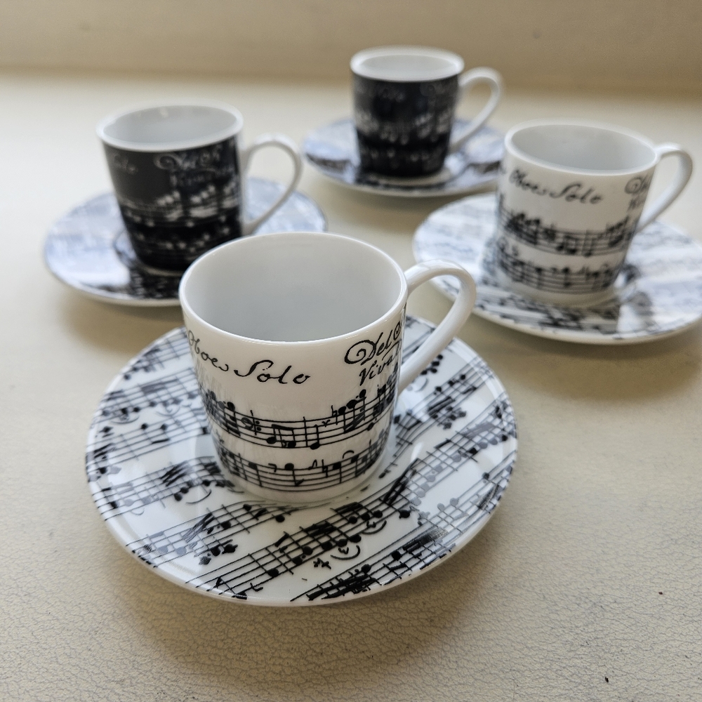 Musical Note Espresso Cup Set